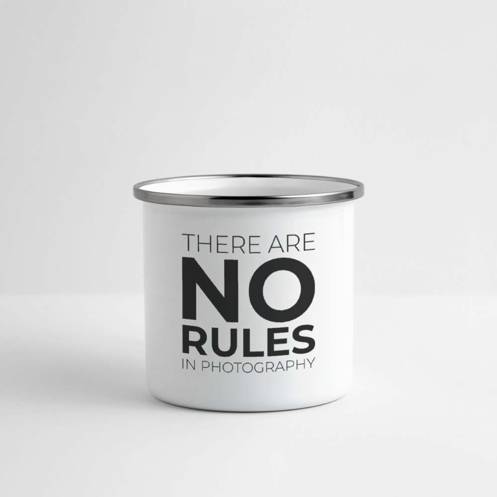 NO RULES (Emaille-Tasse)
