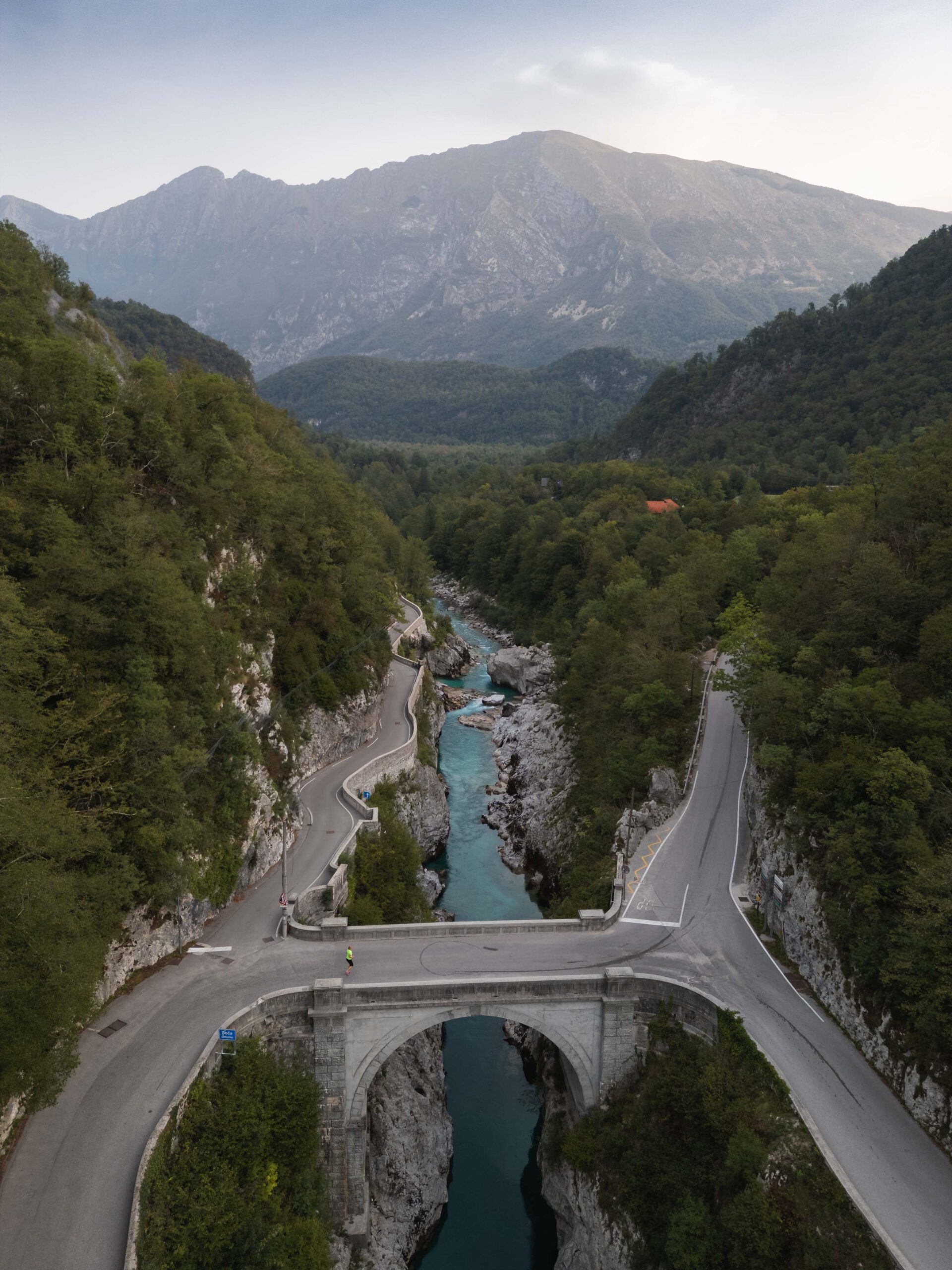 Soca Fluss Napoleonbrücke Triglav Nationalpark Slowenien