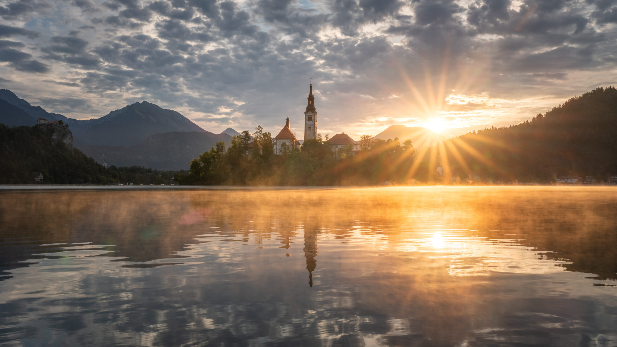 Bleder See Inselkirche Blejski Otok HDR Landschaftsfotografie